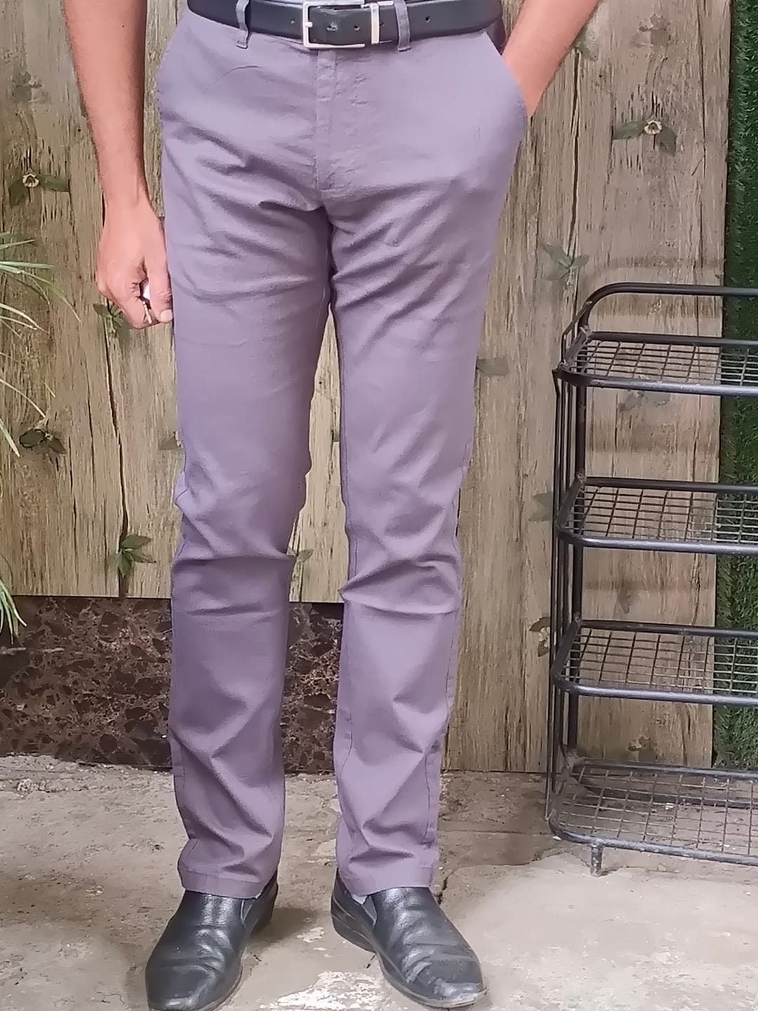 Customer photo review of Kansas - Smokey Gray Trouser For Men | Ariser