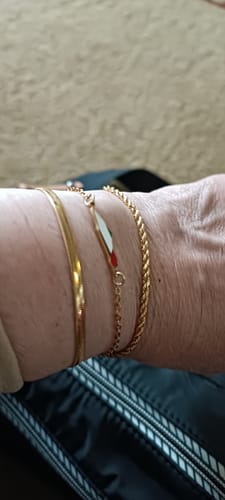 Customer photo review of Palestine Herringbone Bracelet