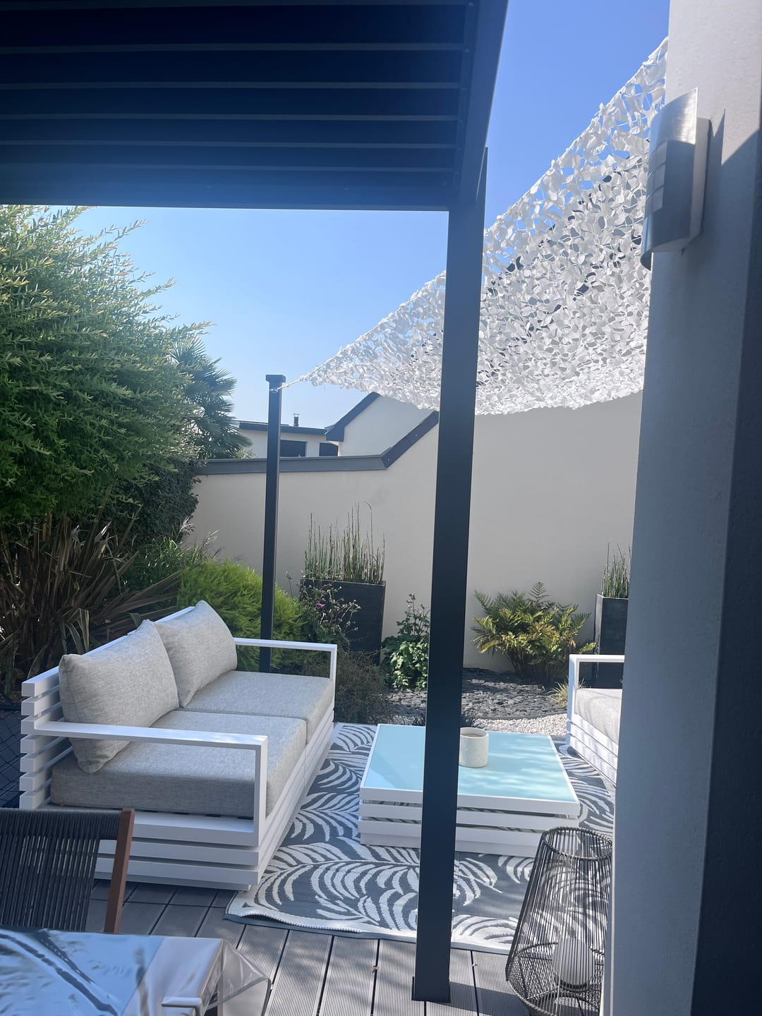 Customer photo review of Filet de camouflage triangulaire blanc
