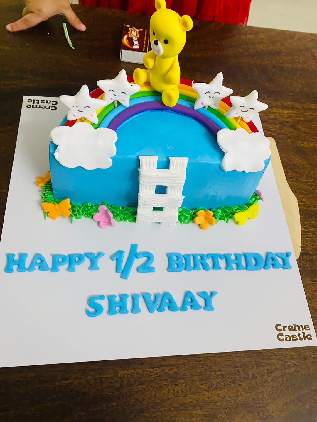 Customer photo review of Teddy Half Design Cake