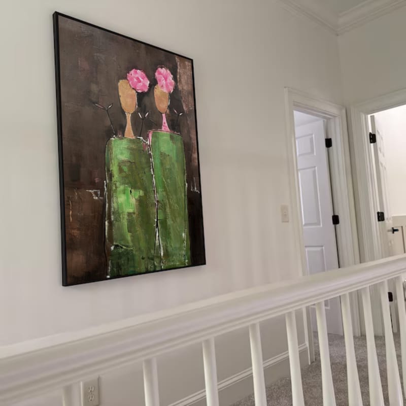 Customer photo review of Abstract Portrait Canvas Art #AE025