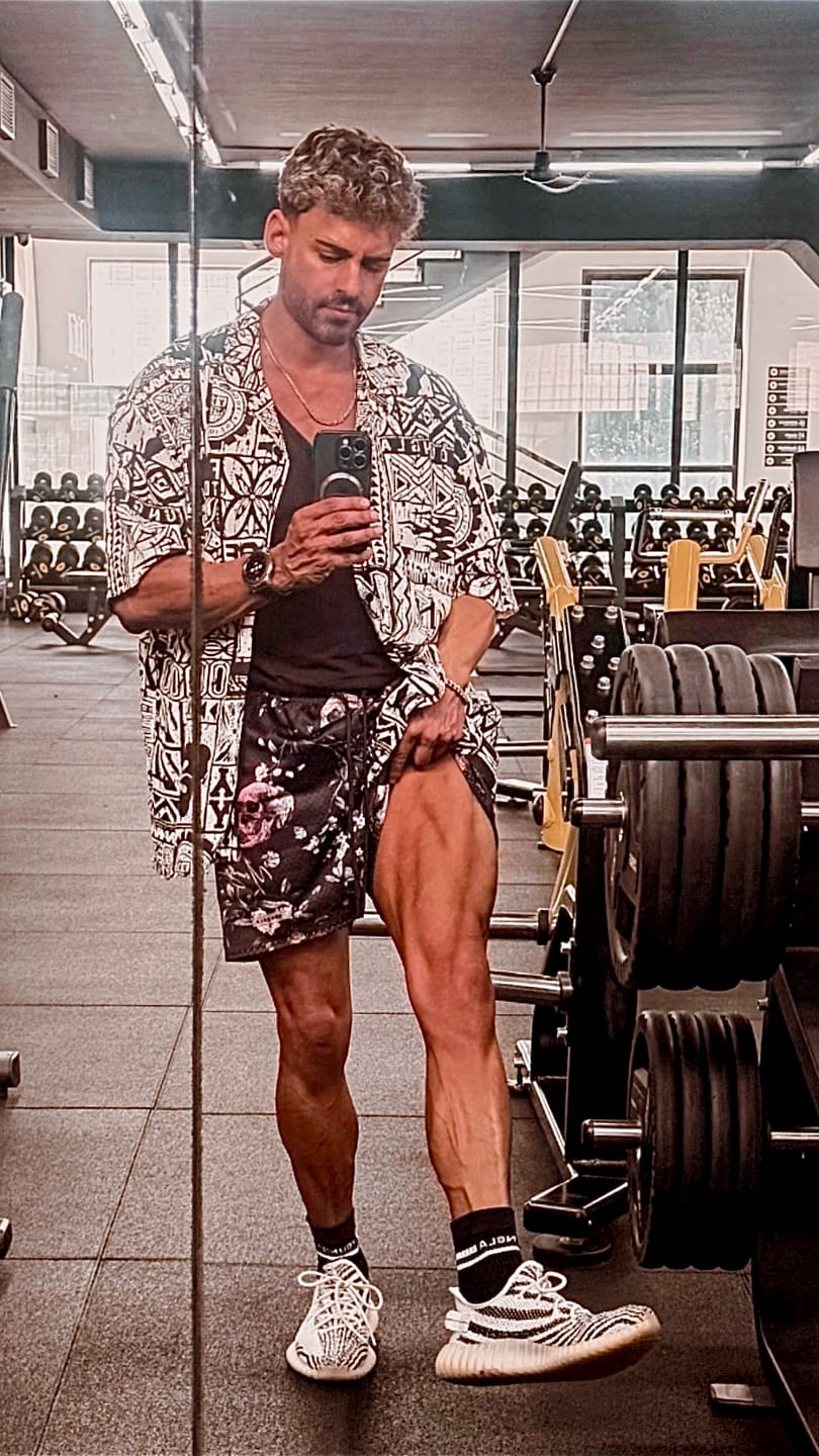 Customer photo review of 1111 -  Skulls & Roses Reversible Shorts