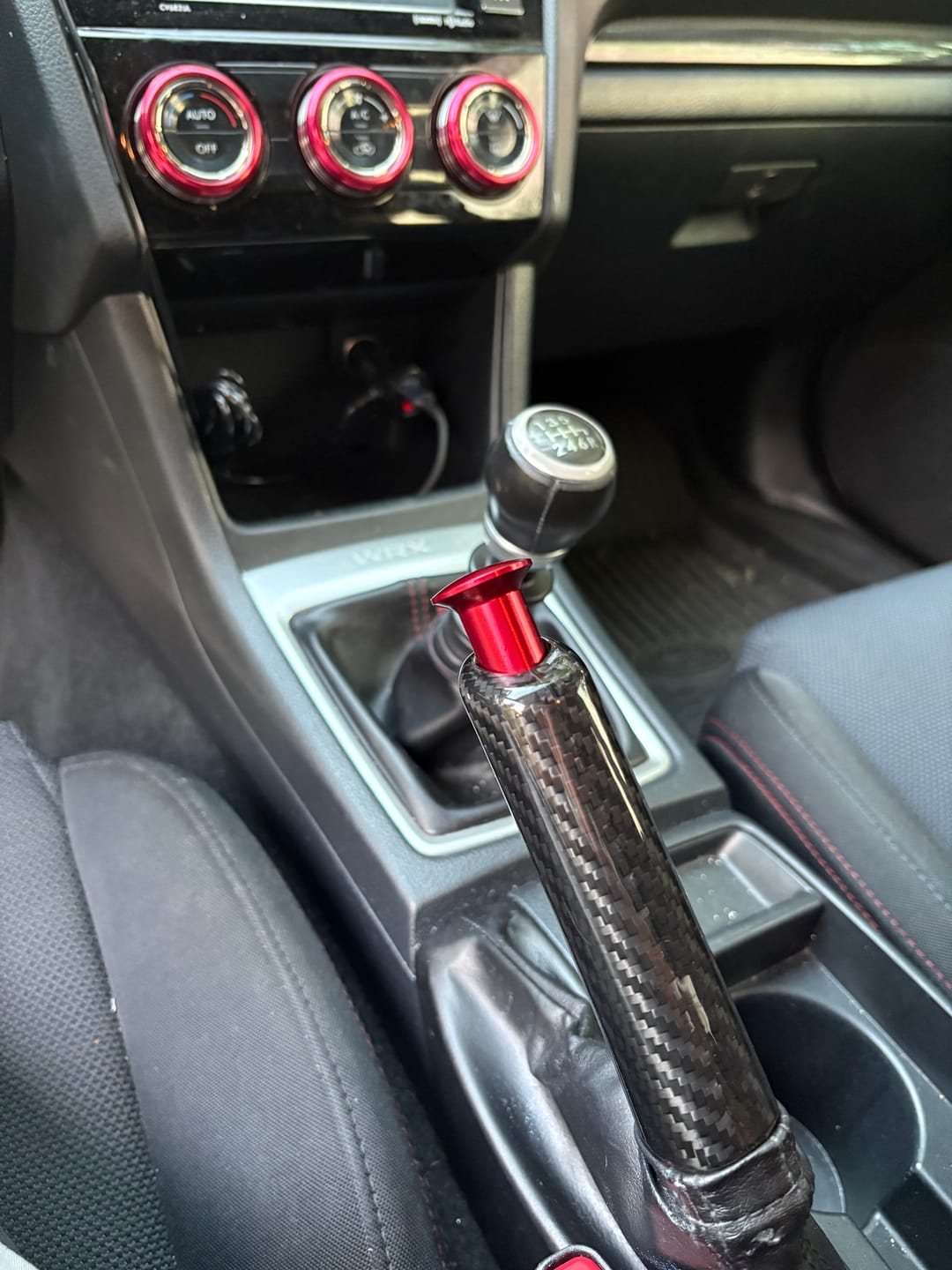Customer photo review of 2008-2024 Subaru WRX/STi Black Carbon Fiber Ebrake Handle 2013-20 BRZ/FR-S