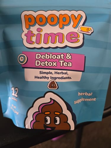 Customer photo review of Poopy Time Debloat & Detox Tea