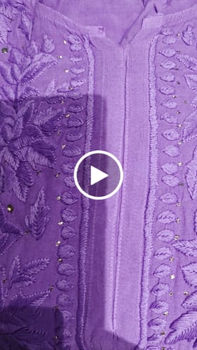 Customer video review of Amayah Purple Viscose Georgette kurta