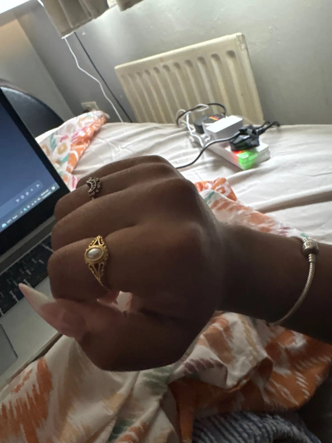 Customer photo review of Harper - Women's Ring - 18K Gold Plated Freshwater Pearl, Hypoallergenic