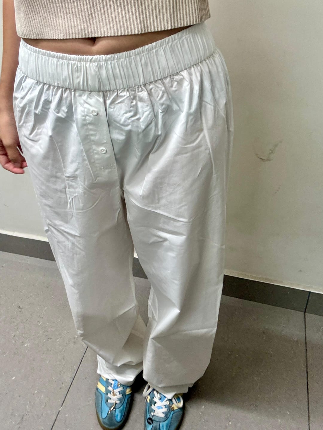 Customer photo review of Cotton Poplin Pants