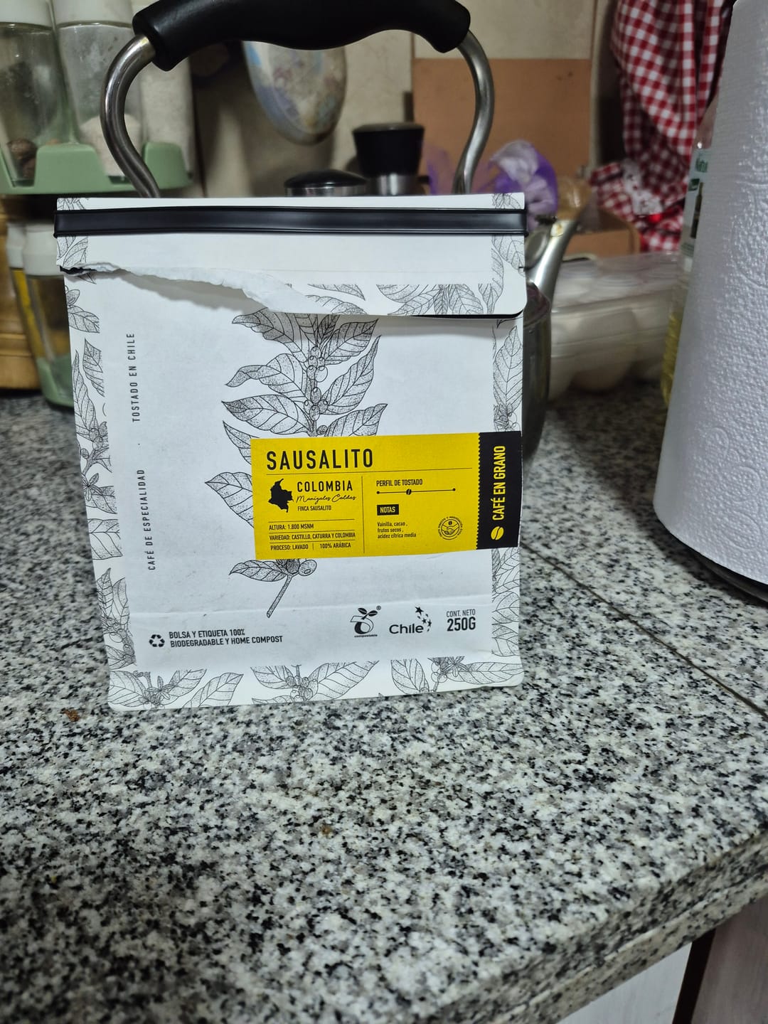 Customer photo review of Colombia | Finca Sausalito Bolsa 250 gramos | GRANO ENTERO