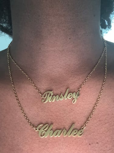 Customer photo review of Personalized Name Necklace