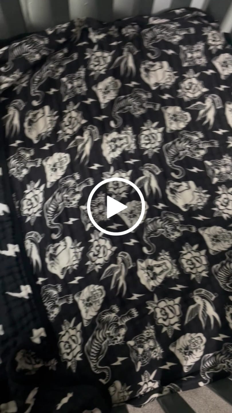 Customer video review of Organic Muslin Quilt in Born to be Wild x Jagger