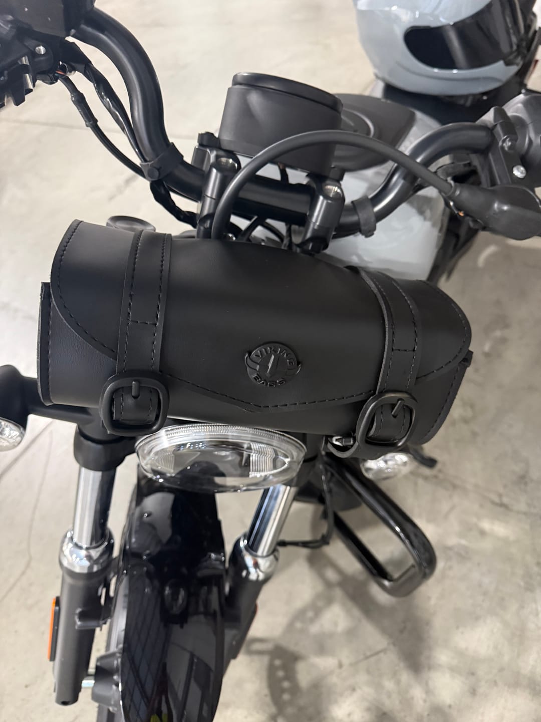 Customer photo review of 2L - Dark Age Plain Leather Motorcycle Tool Bag for Harley Davidson