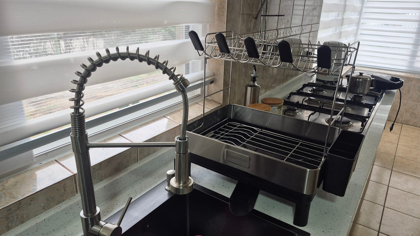 Customer photo review of Escurridor De Platos Inoxidable De 2 Niveles Organizador De Cocina