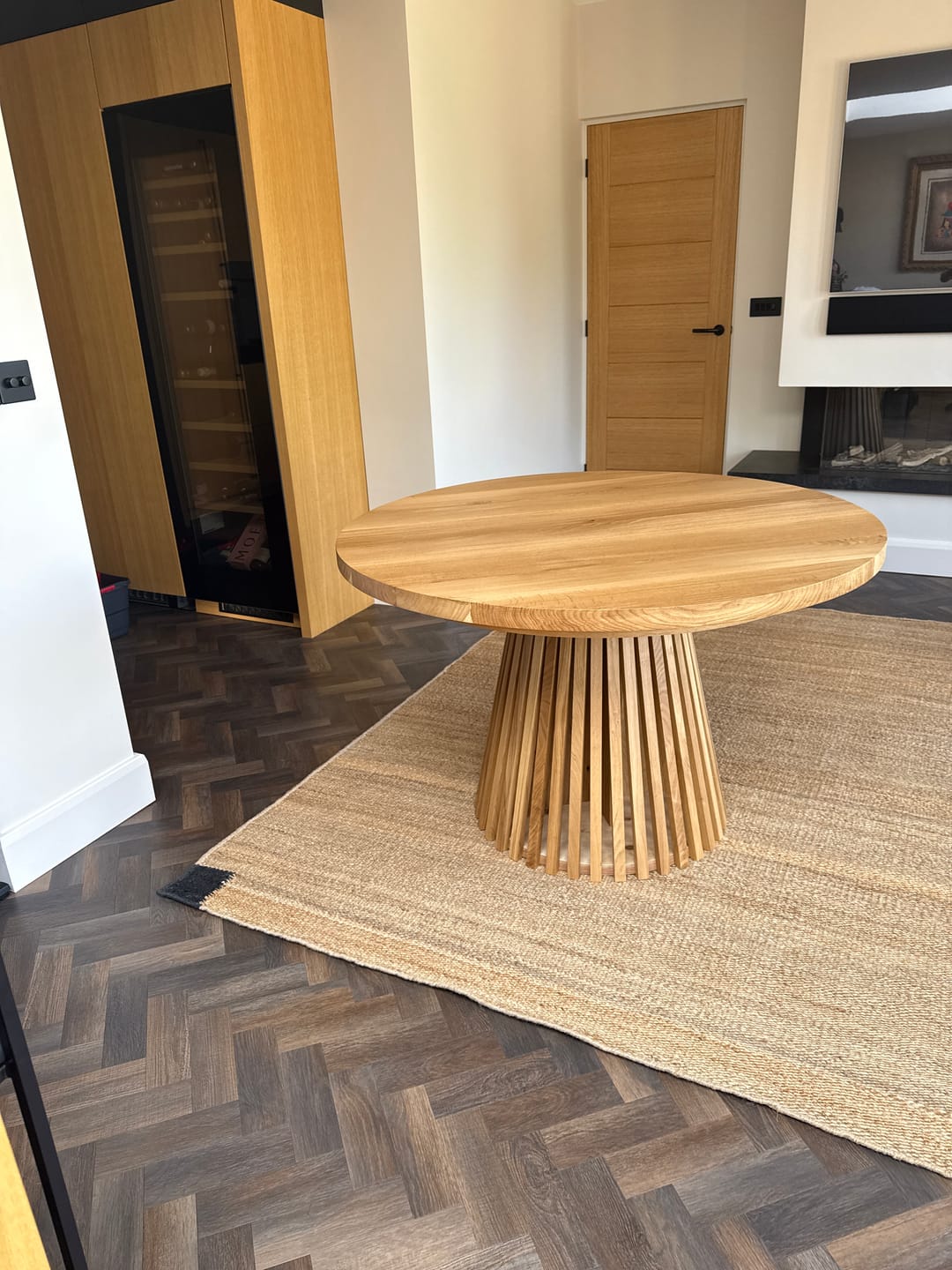 Customer photo review of Vivien Extendable Round Oak Dining Table