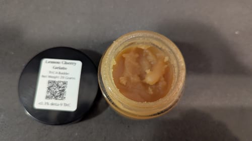Customer photo review of Lemon Cherry Gelato THCA Badder