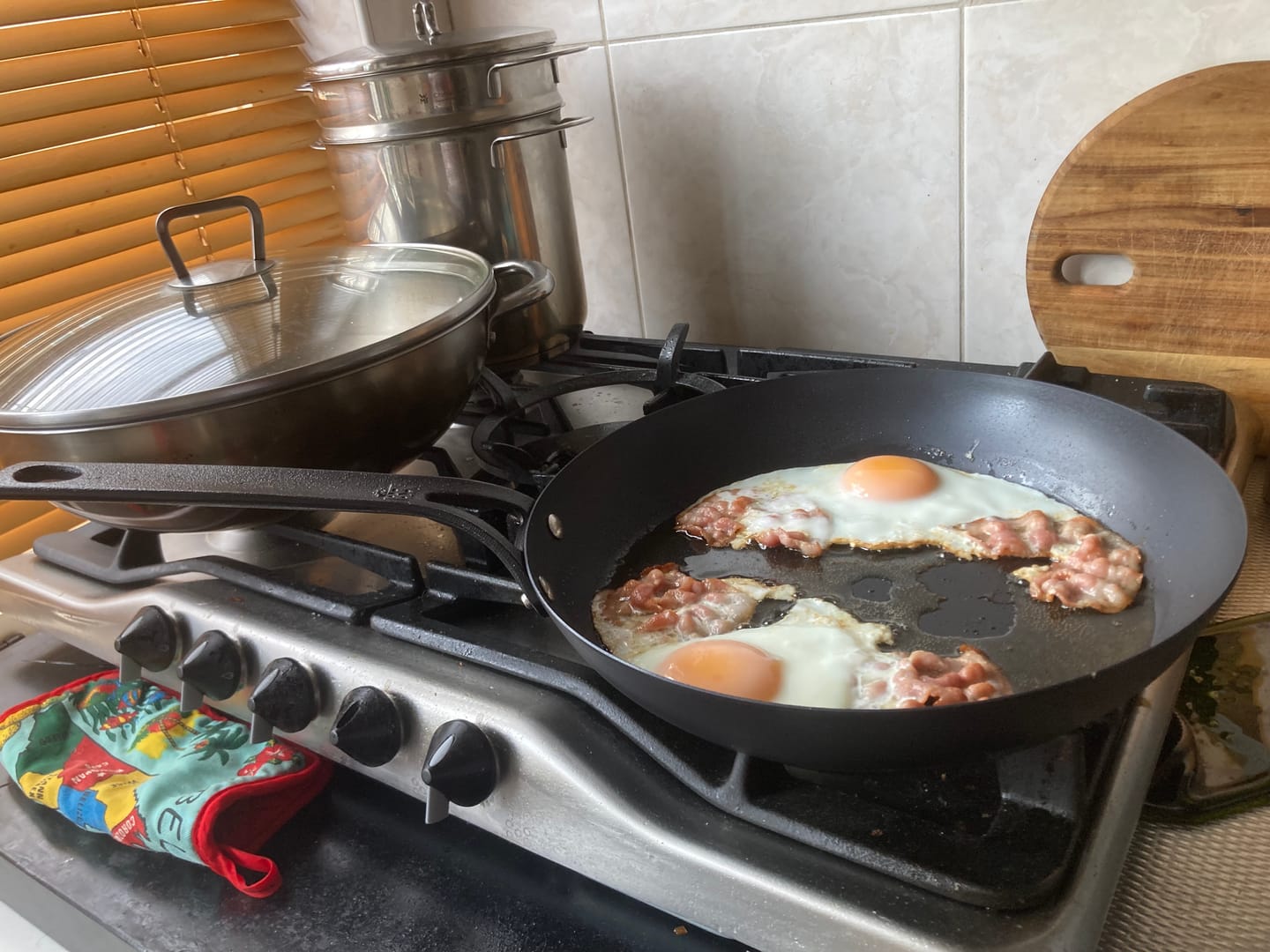 Customer photo review of BK Koekenpan Black Steel - ø 28 cm - zonder anti-aanbaklaag