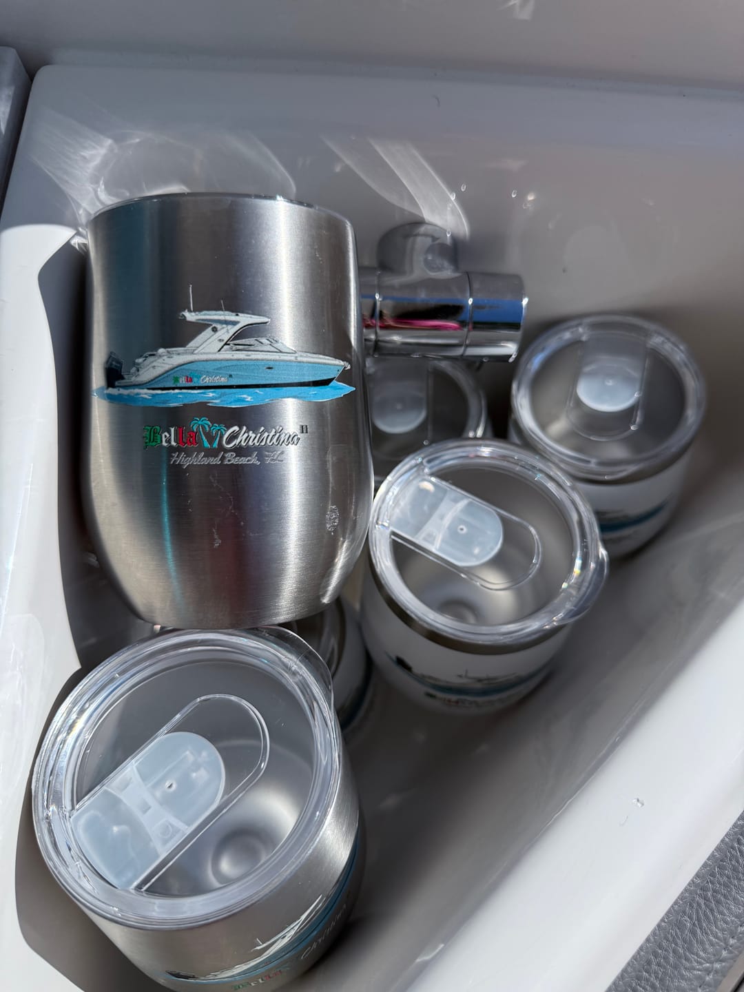 Customer photo review of Custom Wine Tumblers