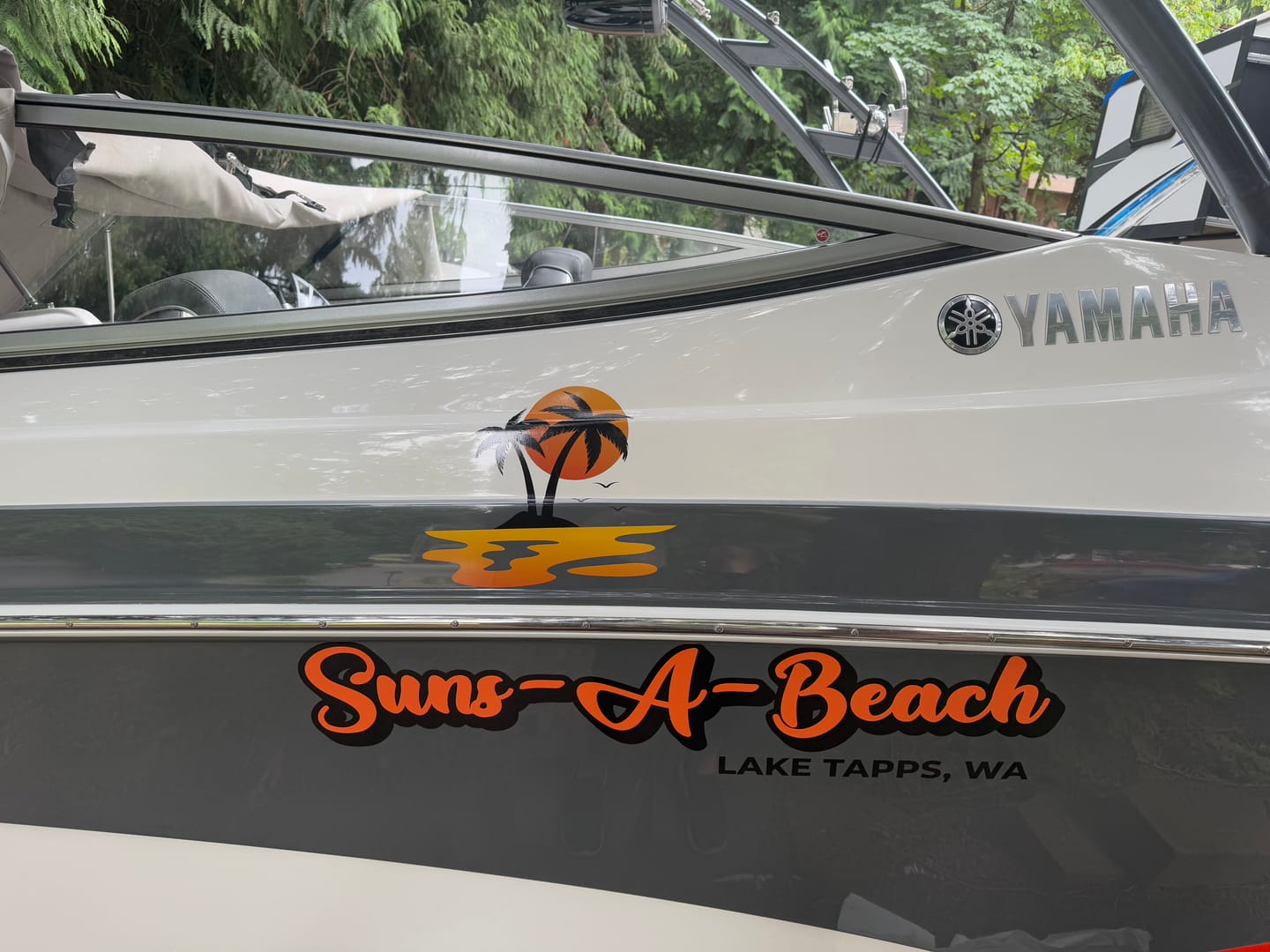 Customer photo review of Boat Logo Decal