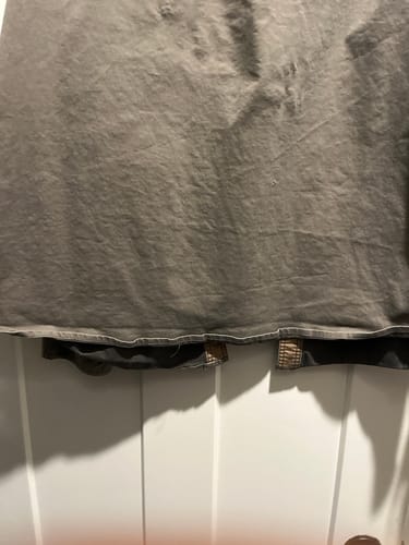 Customer photo review of Men's Garment Washed Woven Button Up Shirt