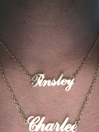 Customer photo review of Personalized Name Necklace
