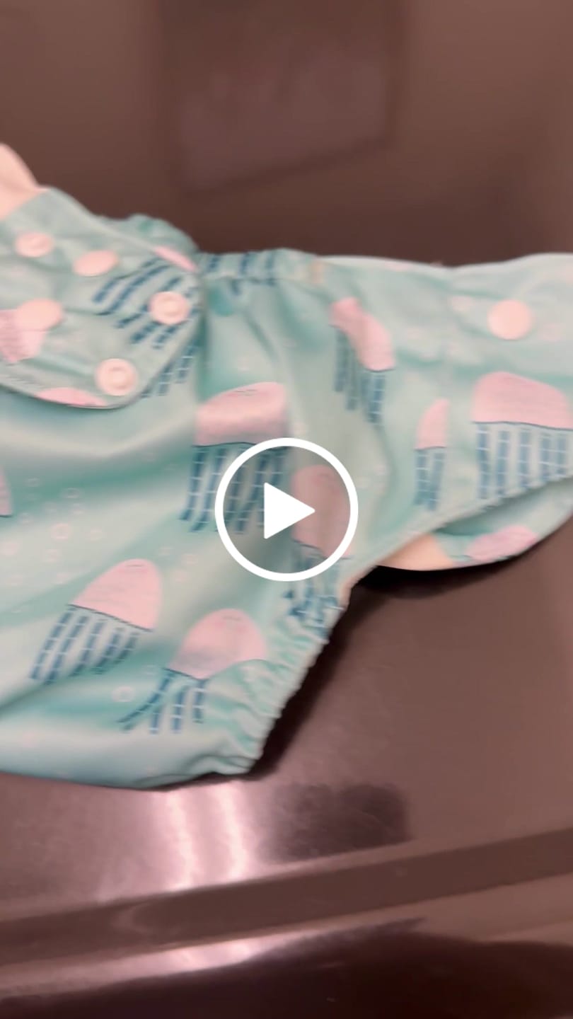Customer video review of Animals and Insects: Essentials Pocket Cloth Diaper with Athletic Wicking Jersey, Grows with your Baby
