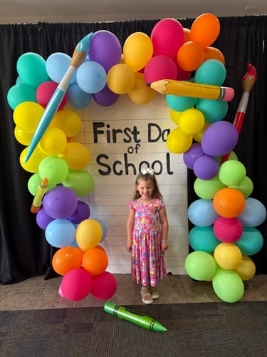 Customer photo review of Back To School Pink Twirl Dress