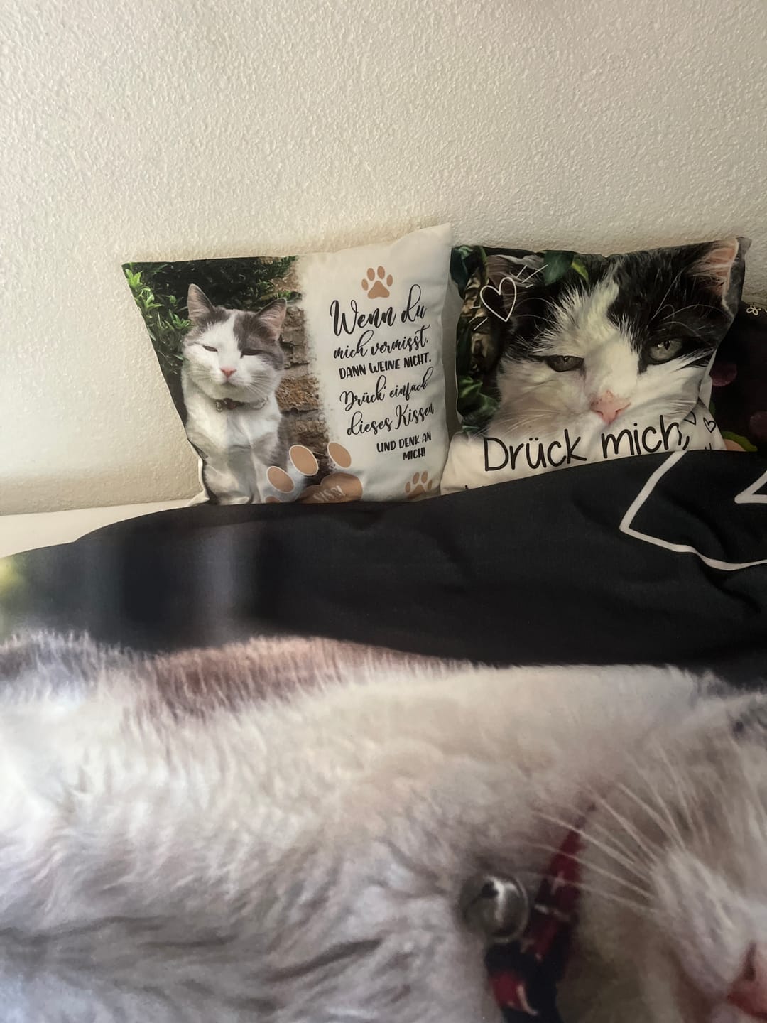 Customer photo review of Wenn du mich vermisst - Individuelles Kissen