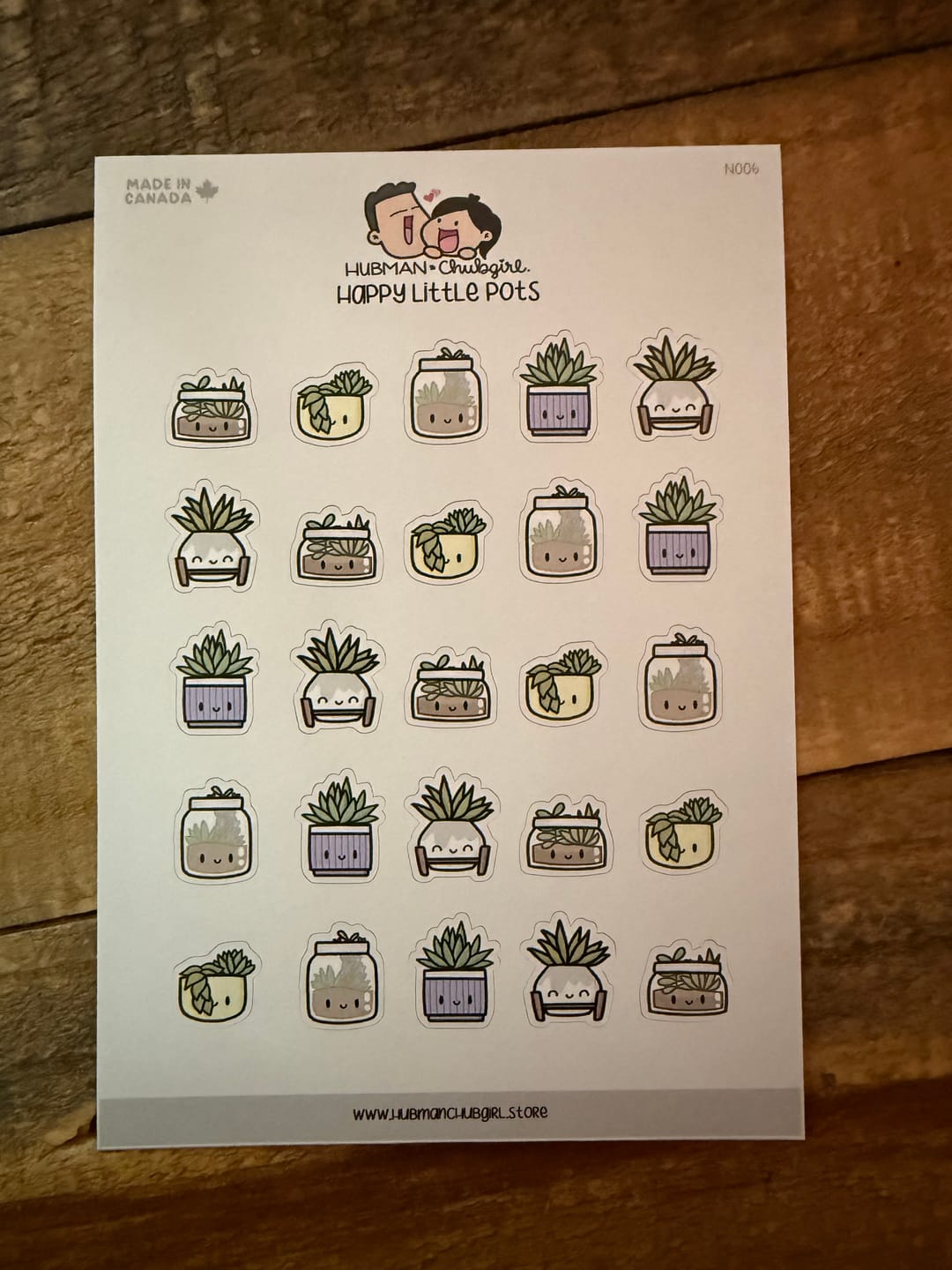 Customer photo review of Happy Little Pots Planner Stickers