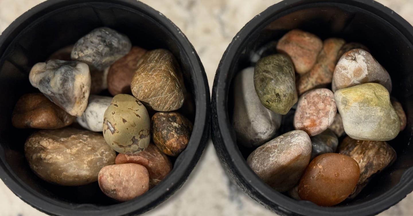 Customer photo review of Covington Deluxe Rock Tumbler Grit & Polish Kit
