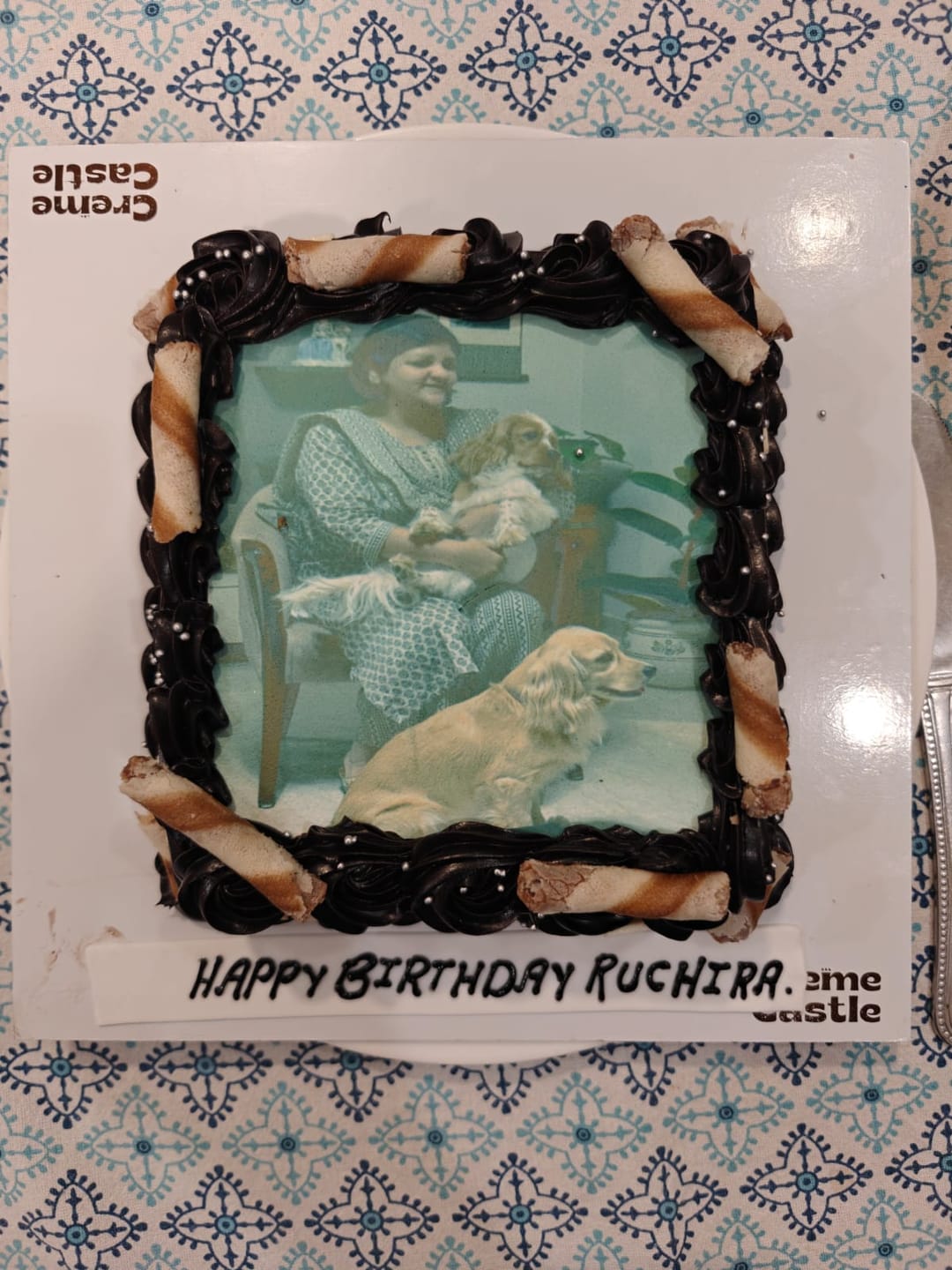 Customer photo review of Customized Photo Cake