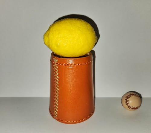 Customer photo review of LEATHER CHOP CUP BY TCC