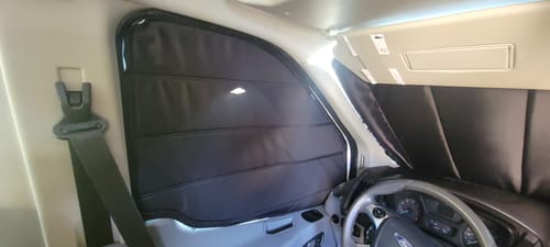 Customer photo review of Transit - Front Door Shades (set)