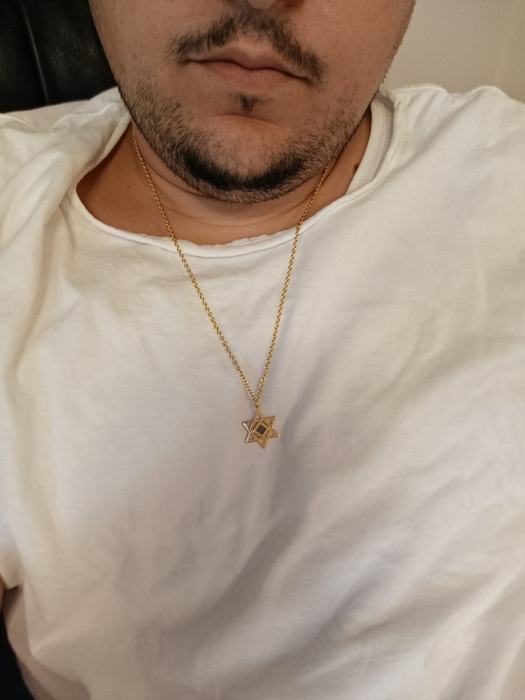 Customer photo review of Star of David Necklace for Men