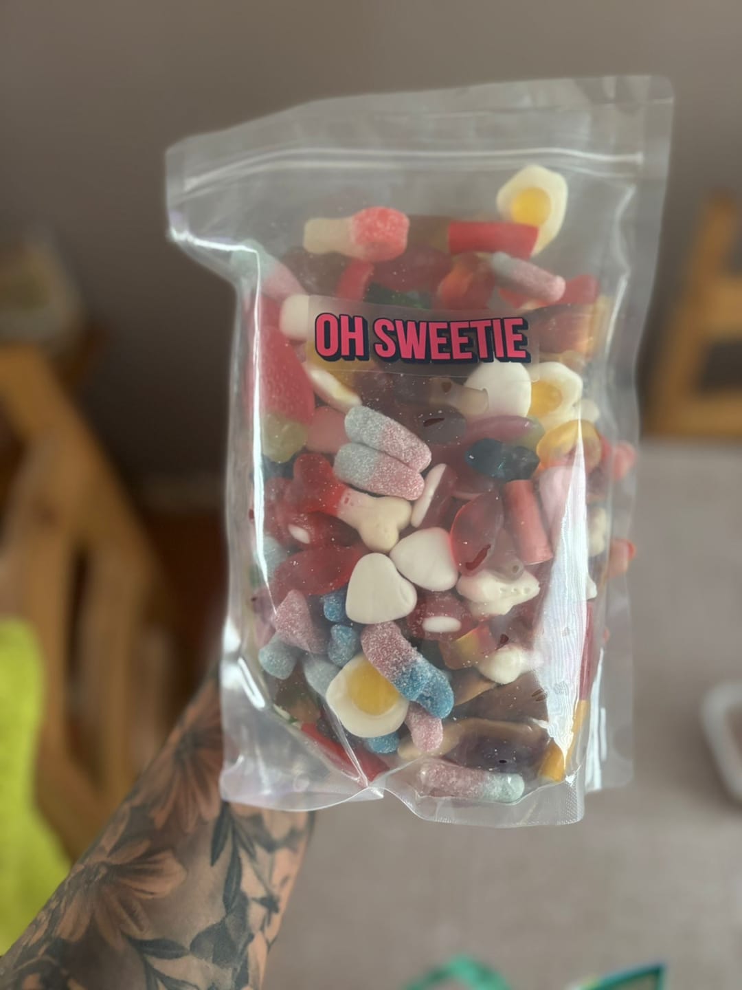 Customer photo review of Build Your Own Pick and Mix Sweets Bag – Over 100 to Choose From