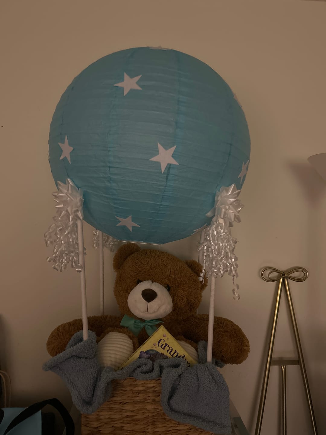 Customer photo review of 24" Baby Blue Round Paper Lantern, Even Ribbing, Hanging Decoration
