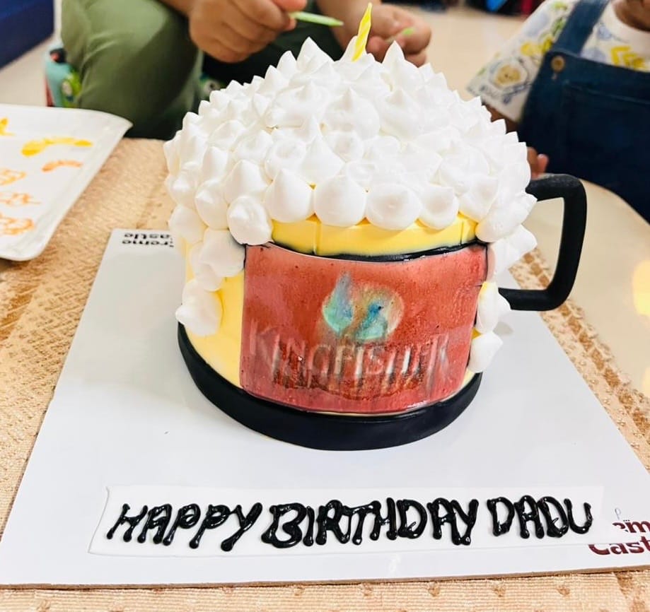 Customer photo review of Beer Custom Cake
