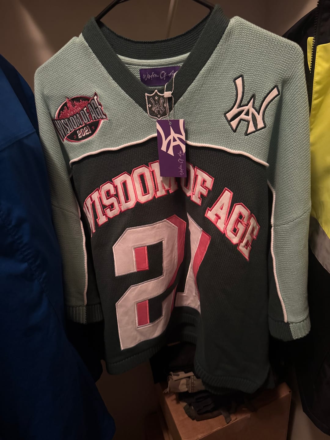 Customer photo review of Knit Football Jersey V2- Mint