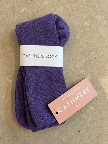 Customer photo review of Brand New Scottish Lavender Ladies Cashmere Every Day Socks