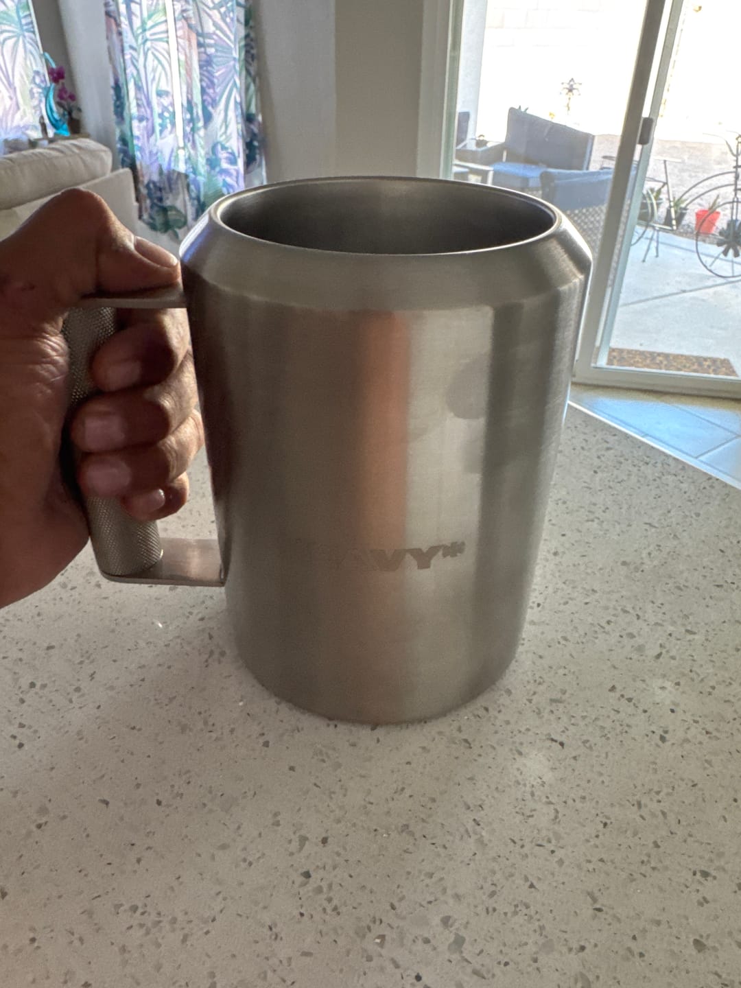 Customer photo review of The 22lb Heavy* Mug | The World's Heaviest Mug
