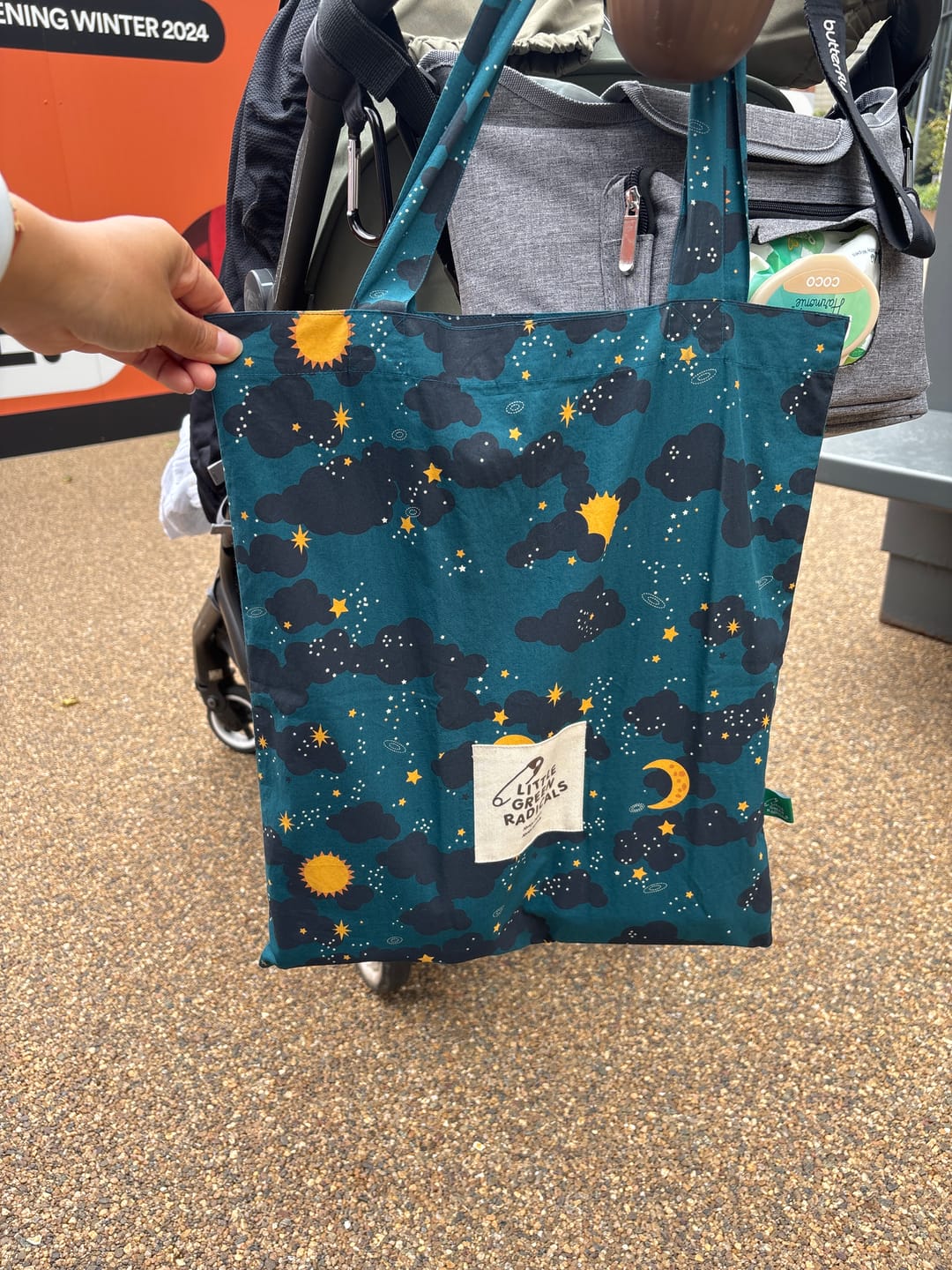 Customer photo review of Saturn Nights Tote Bag