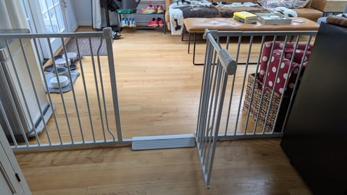 Customer photo review of FairyBaby Extra Wide Baby Gate, Easy Install Extra Security