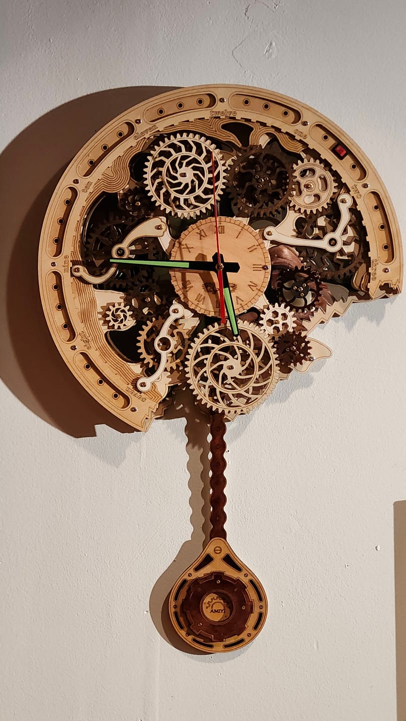 Customer photo review of Rokrgeek Gear Pendulum Clock 3D Wooden Puzzle