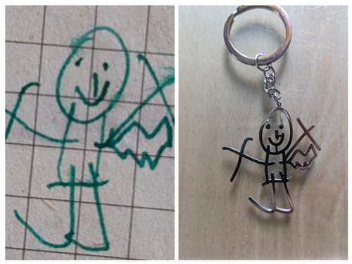 Customer photo review of Persönliche Kinderzeichnung als Halskette oder Anhänger