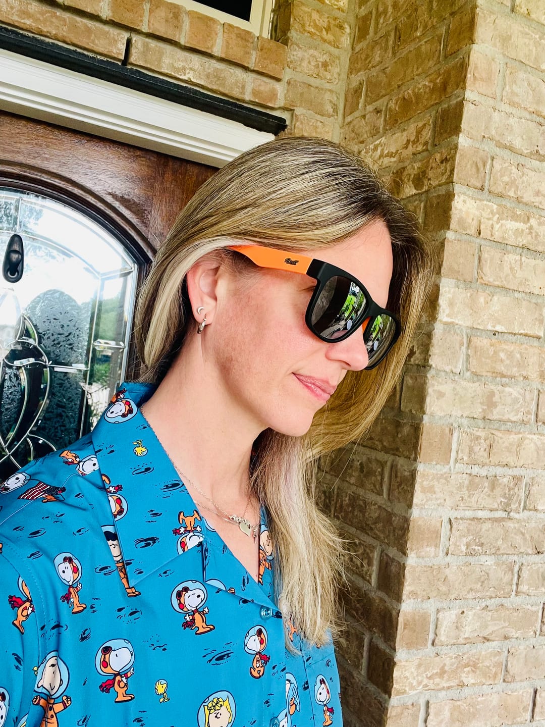 Customer photo review of Orange Crush Cabana Shades