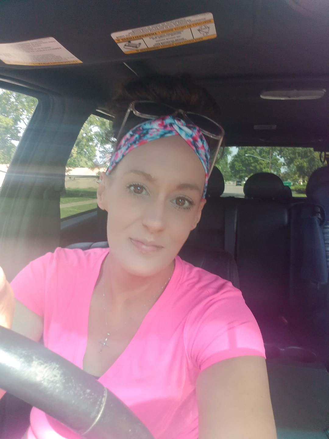 Customer photo review of Pink Colorful Leopard Headband