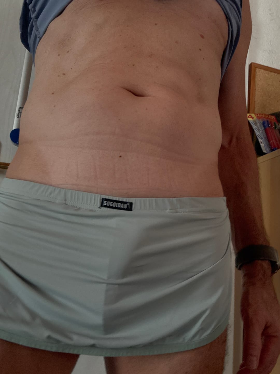 Customer photo review of Men's Sexy Side Split  Boxers With Support Pouch