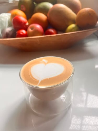 Customer photo review of FLUR Latte Glasses