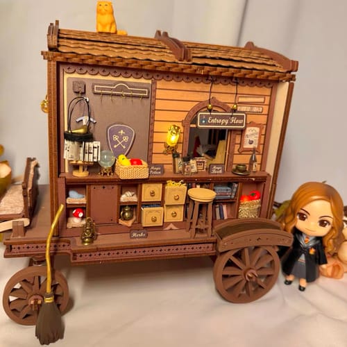 Customer photo review of Magic Merchant Caravan DIY 3D Wooden Puzzle Kit