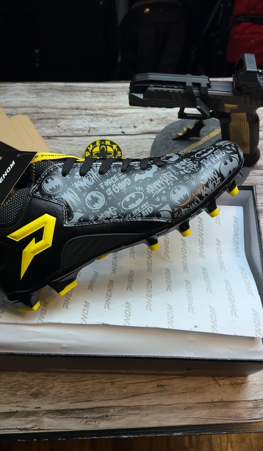 Customer photo review of Batman Football Cleats - Quantum Speed by Phenom Elite