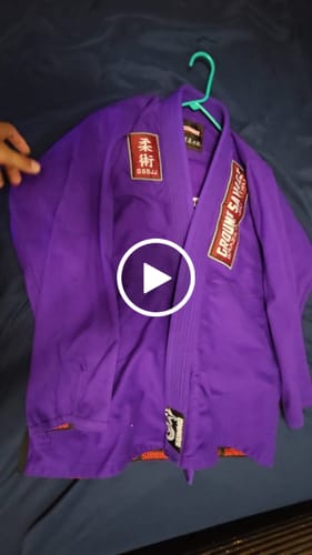 Customer video review of Custom Name/Logo Purple Brazilian Jiu Jitsu Gi (BJJ GI)