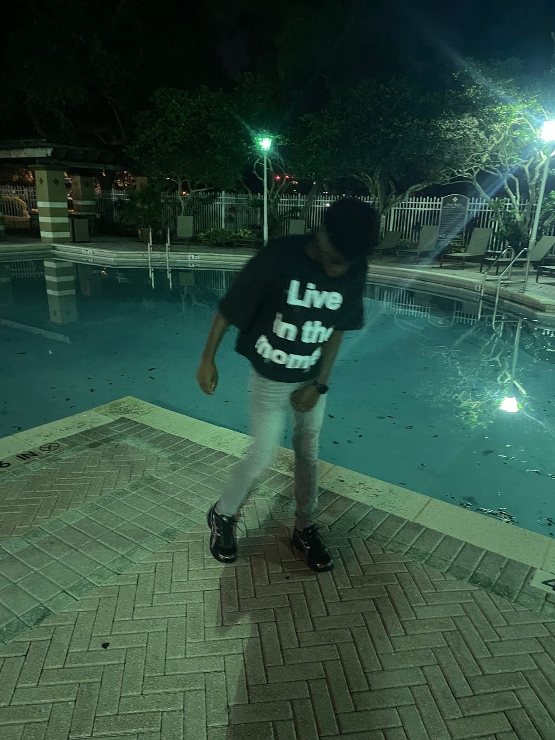 Customer photo review of Live in the Moment Fabric-on-Fabric Crop Tee (Black) (WGM)